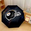 Pittsburgh Steelers Print Auto 8?Ribs Folding Umbrella Wind Resistant Lightweight Automatic Umbrella For Daily Travel