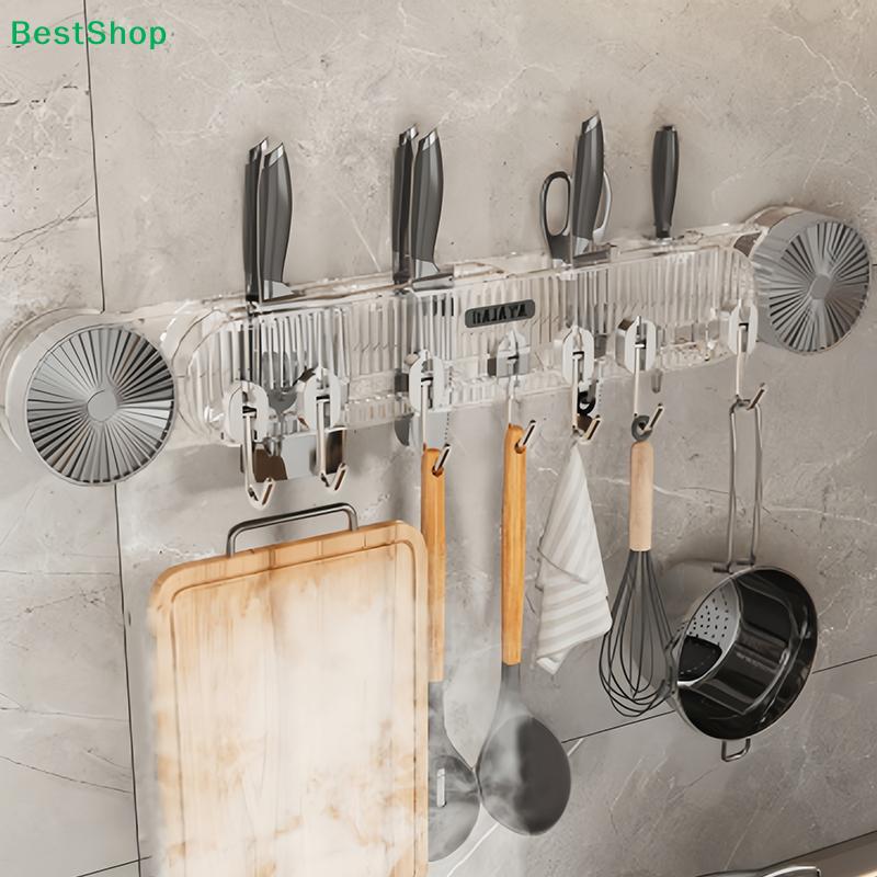 Küchenwand-Organizer - Multifunktionales Messerregal mit Haken für Utensilien/Pfannen/Schneidebretter