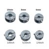 3PCS 6mm 8mm 10mm Drill Bit Stopper Collars Zinc Alloy Drilling Depth Stop Rings with Hex Wrench Open Type For Drill Bit