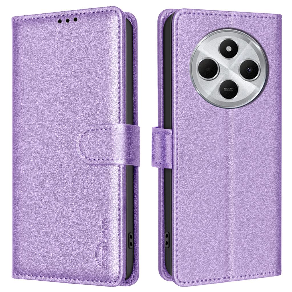 BINFEN COLOR BF32 For Xiaomi Poco C75 4G/Redmi 14R 5G/14C 4G Leather Case Wallet RFID Blocking Phone Cover
