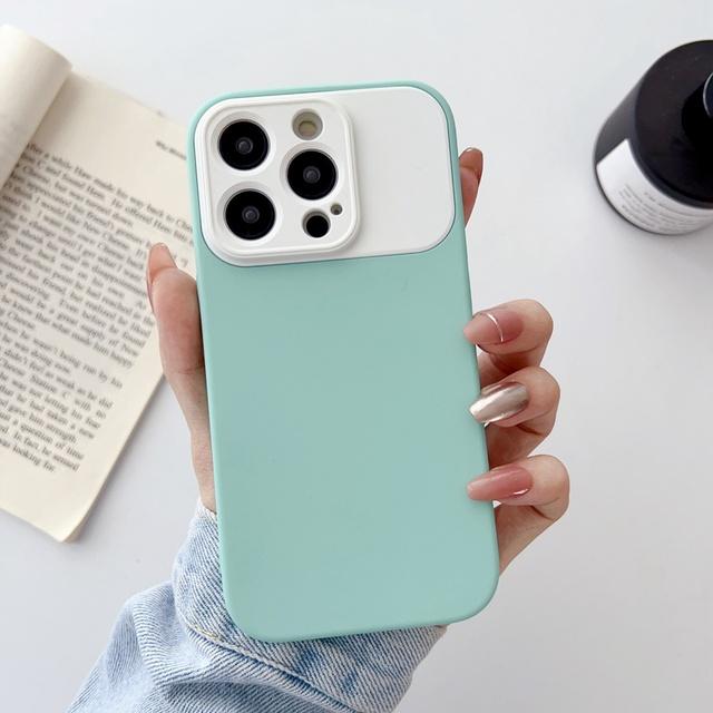 Camera Larger Window Display Phone Case For Iphone 14 12 13 Pro Max 11 14 Plus Silky Silicone Hit Color Microfiber Lining Cover