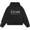 VibeStreet Retro American High Street Glitter Letter Sweatirt Autumn Loose Casual Hooded Outerwear