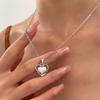 Korean Romantic Shell Pendant Necklace for Women Micro Zircon Exquisite Imitation Pearl Heart Choker Neck Chain Party Jewelry