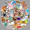 50 Purple Cartoon Graffiti Stickers for Suitcase, Water Bottle, Skateboard, Refrigerator - Waterproof and Mixable Decals
