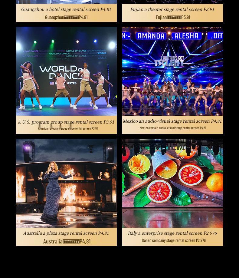 P3.91 Full Color Flexible LED Display Screen for Indoor/Outdoor Stage Performances