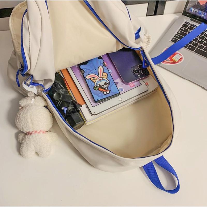 Universal Large Capacity Backpack Cute Cartoon Rabbit High School Student Schoolbags Durable Nylon College Student Book Bag Rucksack