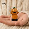 Eco-friendly Halloween Decor Pumpkin Figure Ornaments, Hand-Painted Resin Decorations with Unique Desktop Ornaments Expressions, Figurine for