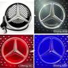 Car Sticker 2025 Hot For Mercedes Benz Car Front Grilled Star Emblem LED Illuminated Logo White Blue Red Light for Mercedes Benz