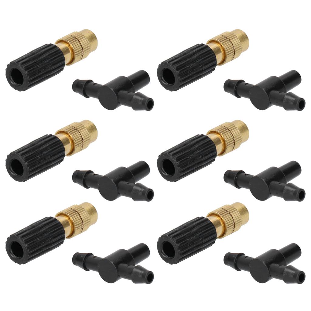 10 Set Micro Garden Watering Spray Head Misting Nozzle with 3‑Way Connector Irrigation System