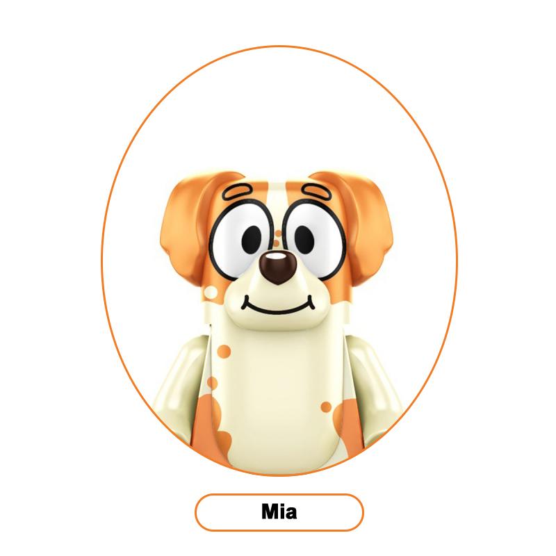 Bluey En Bingo Poppen Speelgoed Serie Coco Mackenzie Mia Rad Schattig Mini Deeltjes Gemonteerd Anime Karakter Kinderspeelgoed Cadeau