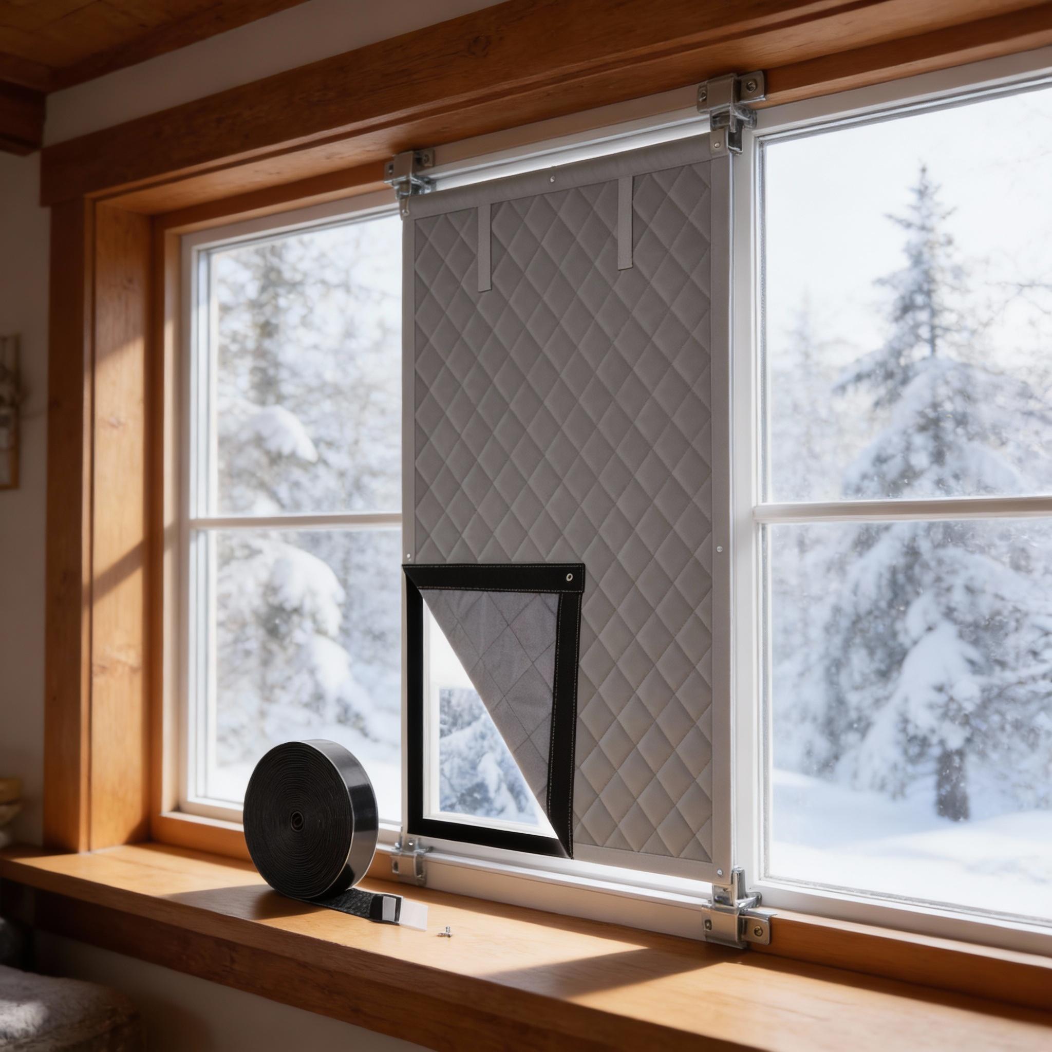 

1set Door Curtain Triple Insulation Layer Roller Blind With Buckle Straps Windproof Cold Proof Cotton Door Window Curtains Parts China Mainland