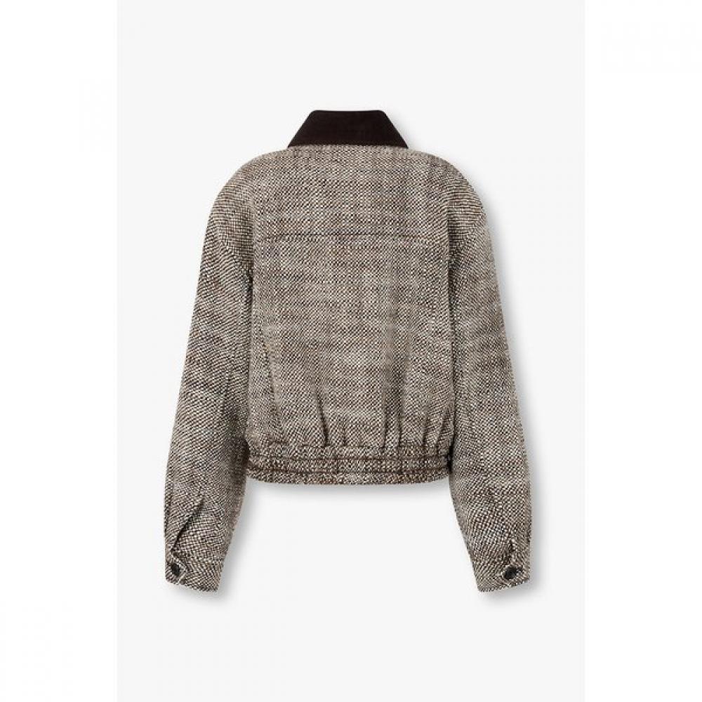 STUDIO TOMBOY Prošívaný svetr na zip s domácím vzorem 9105413204ar