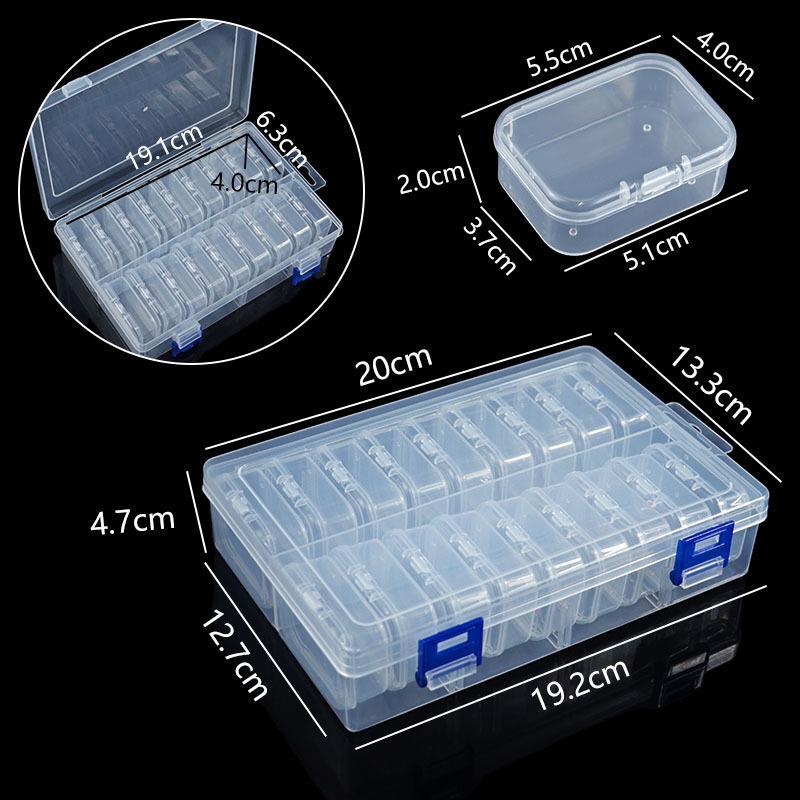 Transparent Nano Bead Storage Box for Ornaments, Nail Art, and Jewelry