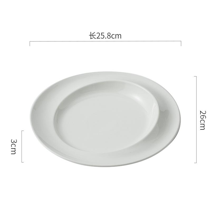 Einfarbige Keramik-Speiseteller Restaurant-Dessertteller Nudelteller Fischplatten Snackteller Molekulare Speisen Kreatives Geschirr