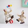 European Vintage Circus Clown Figure Lovely Doll Resin Ornaments Creative Design Home Model Room Decoration Durable