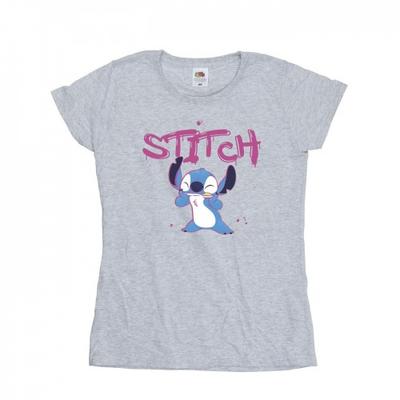 Womens/Ladies Lilo And Stitch Graffiti Cotton T-Shirt