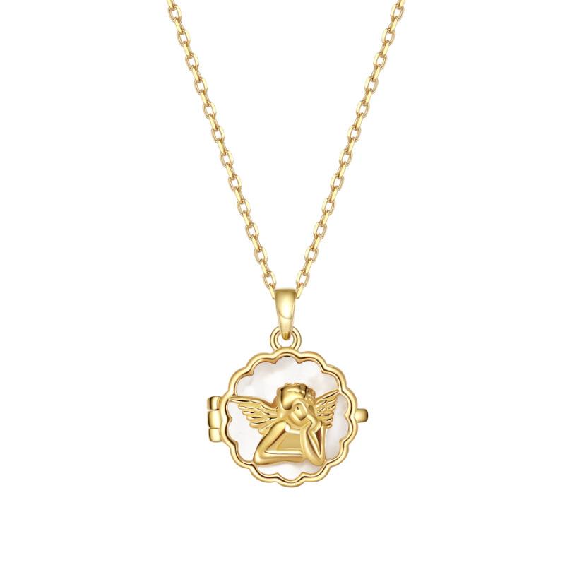 

Personalized Necklace Love Oval Open And Close Photo Album Pendant Collarbone Chain Necklace Electroplated Gold Color Retention