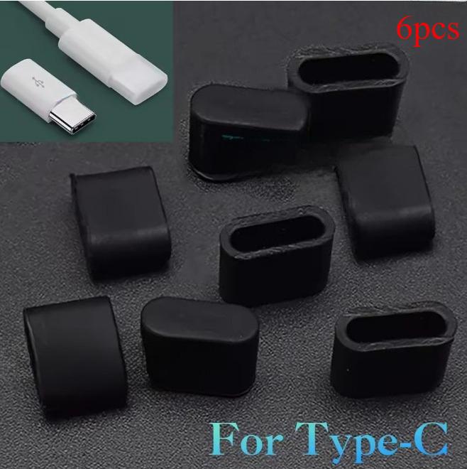 USB-C Anti Dust Plug Waterproof Protector Cover, Universal Silicone Port Cap for Android Type C Charger Cable Mobile Devices