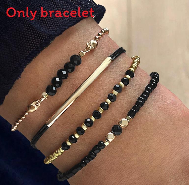 Bohemian Style Beaded Bracelet Set With Glass And Alloy For Women Gift Ideas