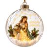 Clear Round Shape Zodiac Ball Ornament Warm Light Zodiac Hanging Decoration  Christmas Tree Decor