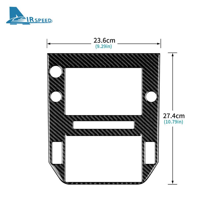 Real Soft Carbon Fiber For Subaru WRX/ WRX STI   2024 Car Central Navigation Frame Panel Sticker LHD Trim Accessories