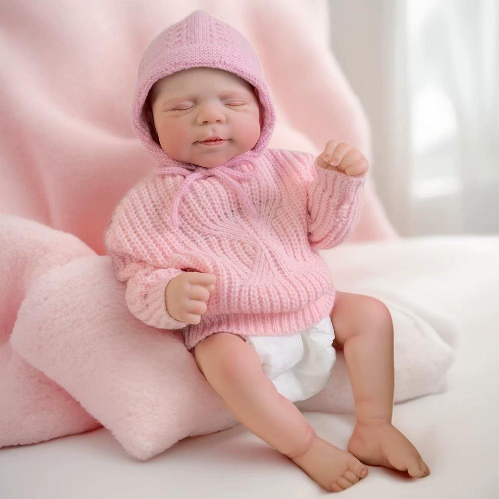 19inch Reborn Baby Doll Pascale 3D Realistic Baby with Soft and Stretchable Features Doll Toy For Gift