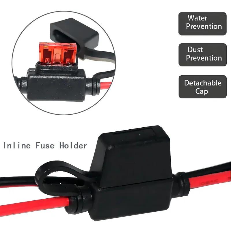 40CM 16AWG Battery Alligator Clips to SAE Quick Release Adapter Connectors Extension Charging Cable Built-in 10A Fuse