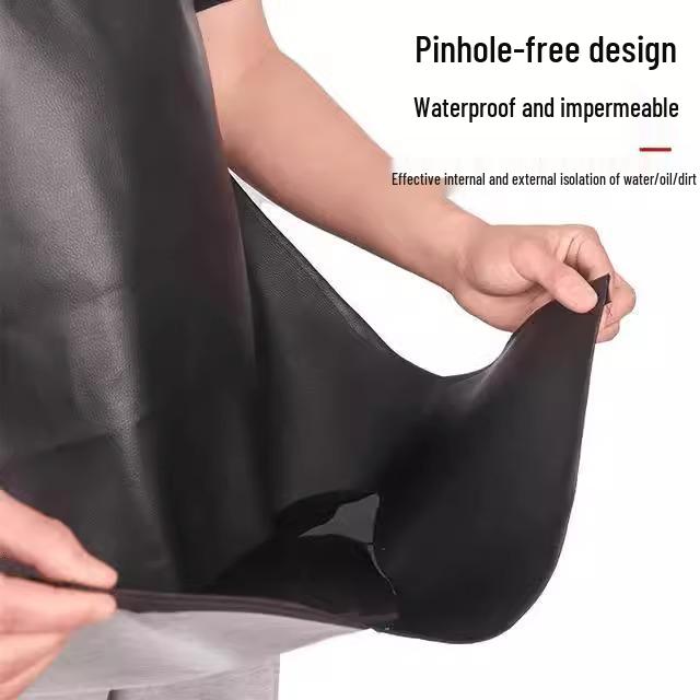 Tablier en Cuir Imperméable, Résistant aux Taches et à l'Huile - Ménager, Résistant à l'Usure, Non Poreux, Vêtement de Travail pour la Cuisine et la Restauration, Bavoir Résistant aux Acides et aux Alcalis.