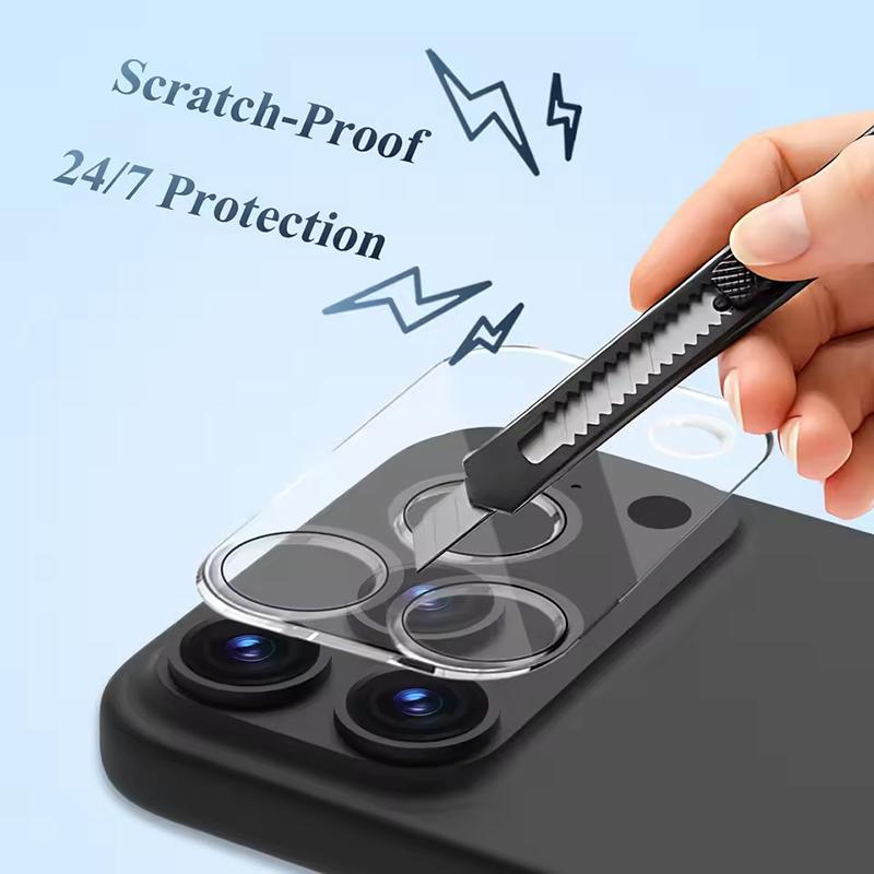 Tempered Glass Camera Lens Protector For 17/17 Pro Max / Air / 17 Pro Lens Protective Glass Scratch Resistant High Transparency