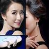 Elegant Rhinestone Swan Earrings - Korean Fashion, White Diamond Love Trend