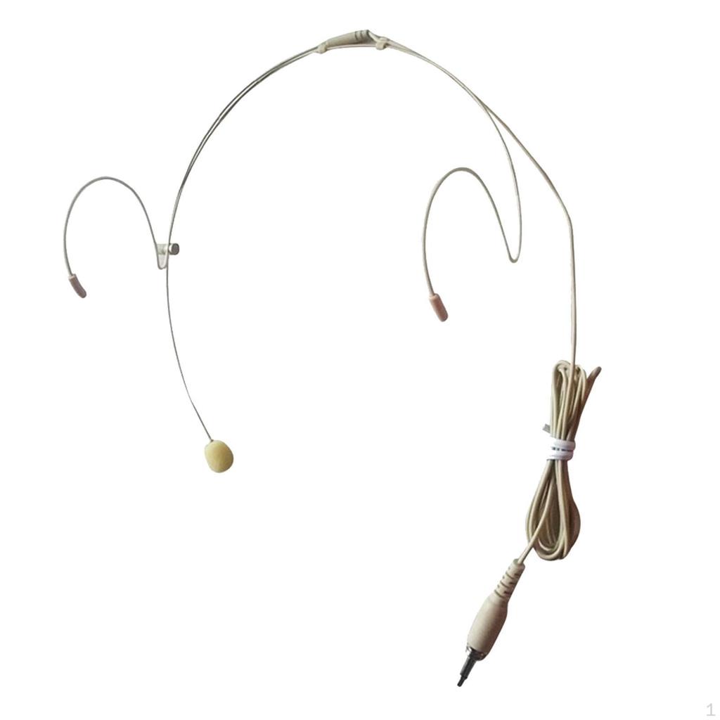 1 x 3.5mm Amplifier Headset Headworn Head-Mounted Microphone Mic #A