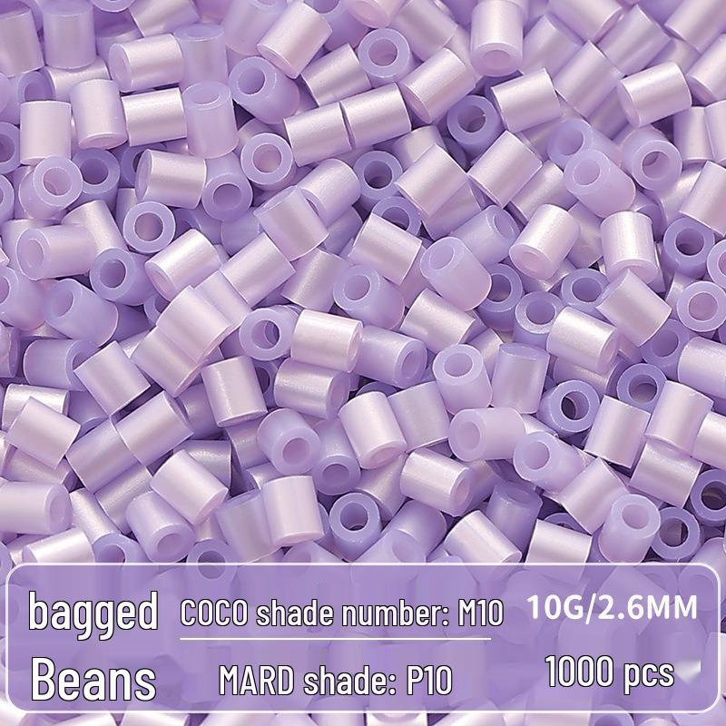 Clear Puzzled Beans Special Color Refill Pack, Black & White, 2.6mm Handmade DIY Fuse Beads Toy Set