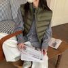 Light and thin short down cotton clothes vest women's Korean version new versatile stand-up collar vest thermal cotton vest jacket