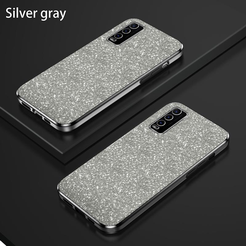 For VIVO Y20 Y30 Luxury Electroplated Glitter Phone Case For Vivo Y30 Case Clear Soft TPU Back Protective Cover TPU Bumper