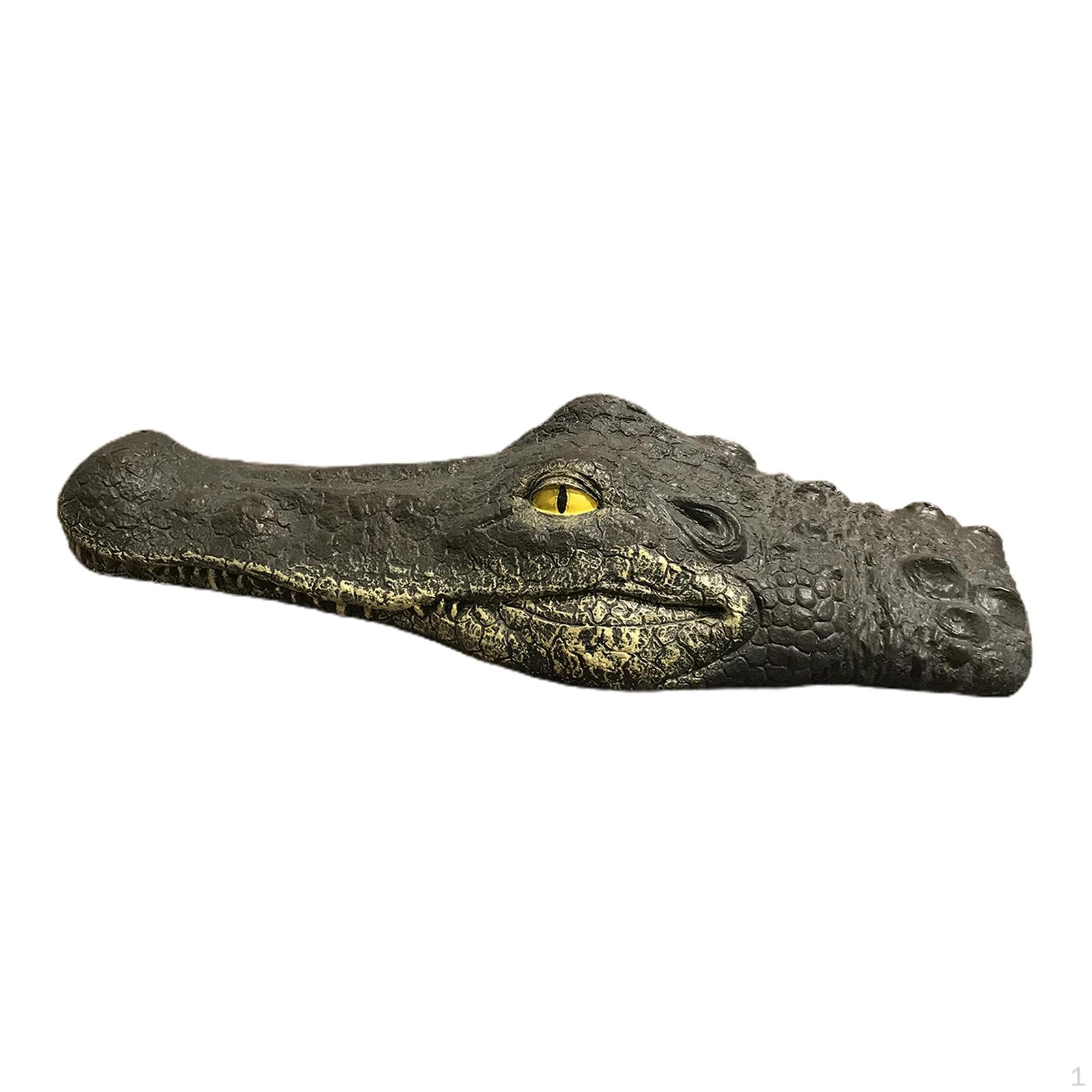 Alligator Head Decoy Pond Float Garden Floating Ornament, UV Protected Exterior to the