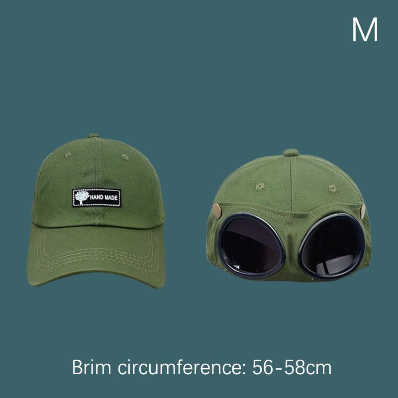 {Pilot} Hat Creative Men'S Glasses Cap Sunglasses Sunshade Wild Baseball Cap