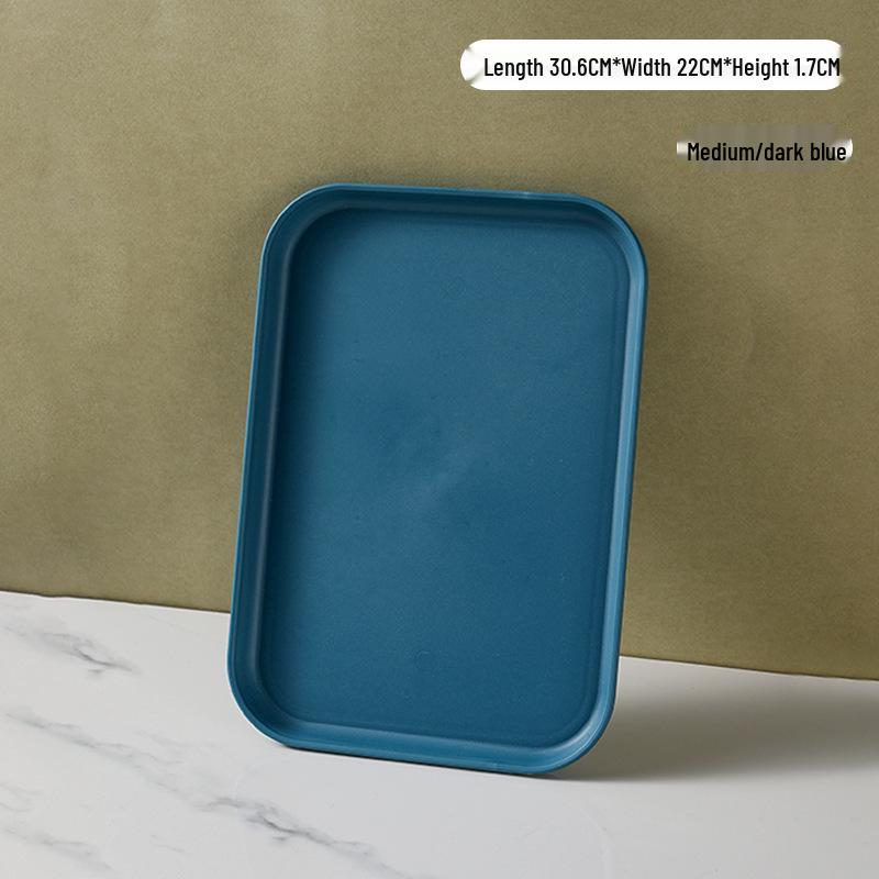 Rectangular Plastic Tea and Snack Tray for Home, Hotel, or Restaurant Use
