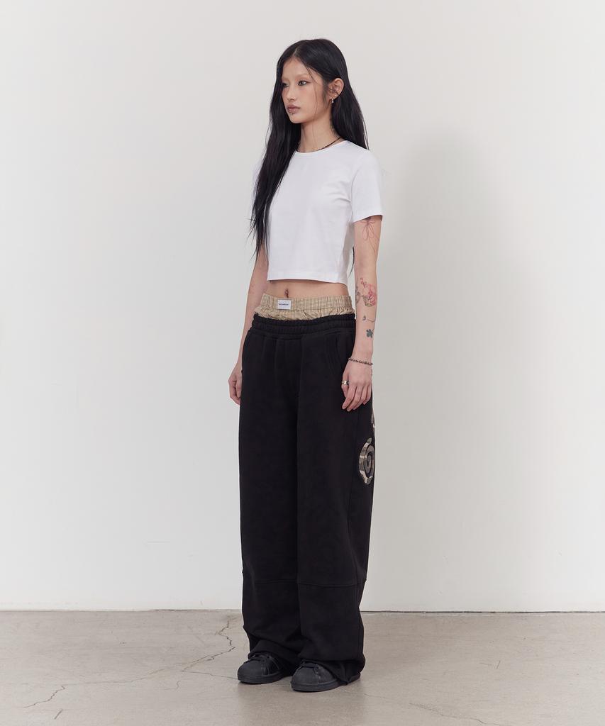 Tonilolenseu Applique Sweatpants Black