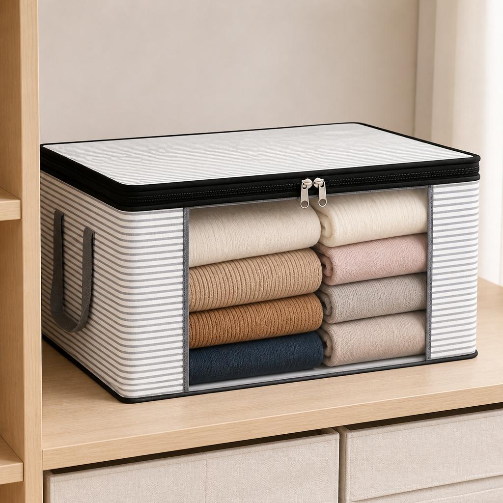 10-1 Pc Non-Woven Quilt Storage Bag Thickened Comforter Bag Foldable Clothes Organizer Moving Packing Bag Storage Box