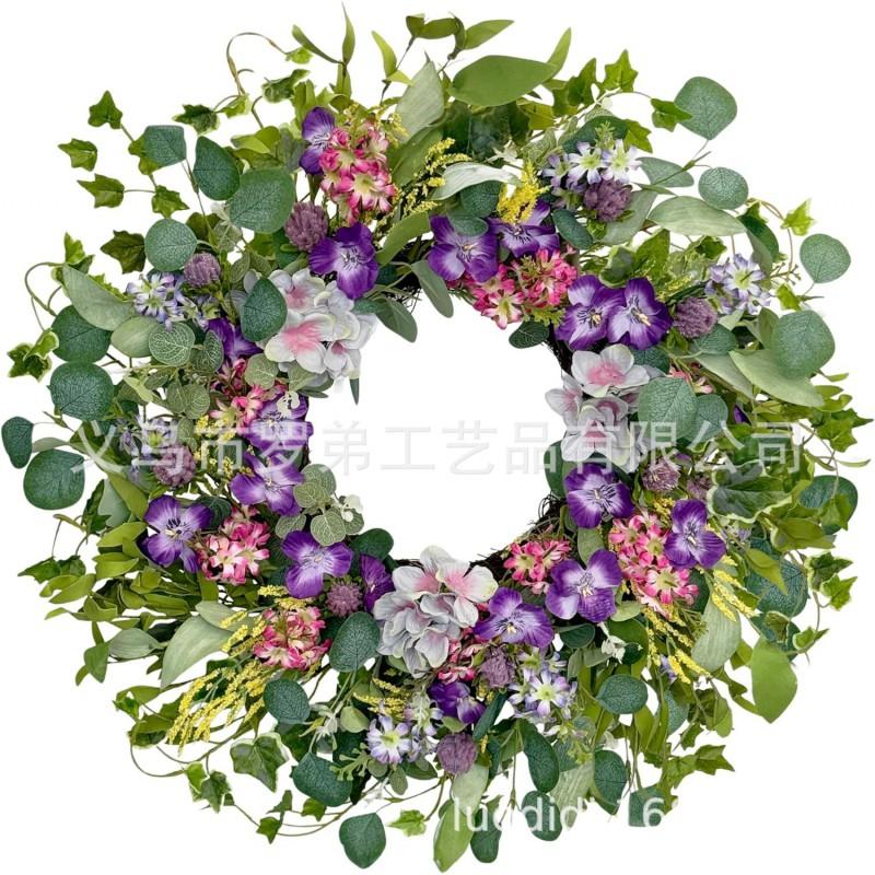 Artificial Flower Wreath Easter Valentines Day Hotel Restaurant Door Decorations