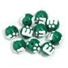 10Pcs Acrylic M Bean Round Beads Candy Color Hand Painted Loose Bead for DIY Jewelry Beaded  Phone Bag Charm Accessories