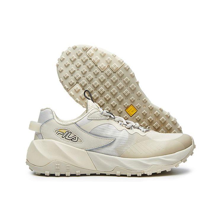 Fila Athletics Lightweight Professional TPU Fabric Synthetic Leather Low-Top Marathon Running Shoes Men Sneaker Oatmeal A12M132209FOM