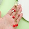 Smiley Cherry & Clover Keychain Pendant for Backpack & Earphone Case