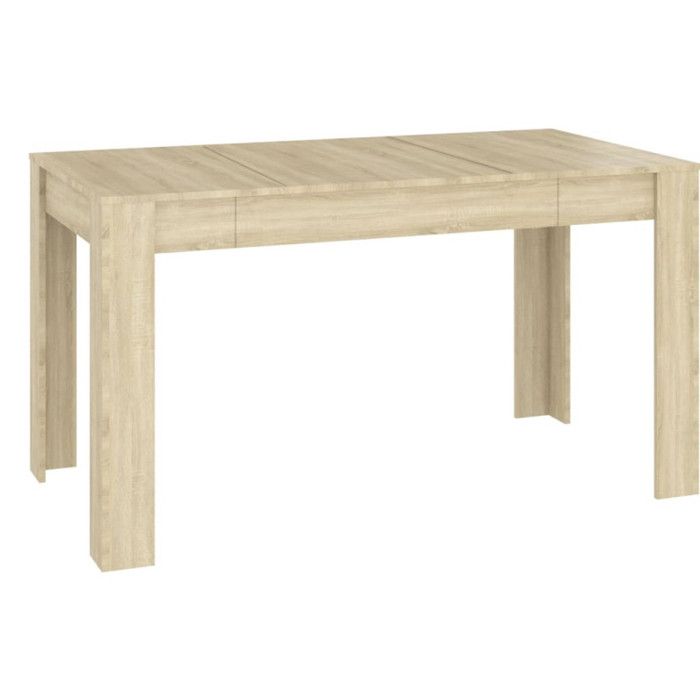VidaXL Dining Table Sonoma Oak 140x74.5x76 Cm Chipboard