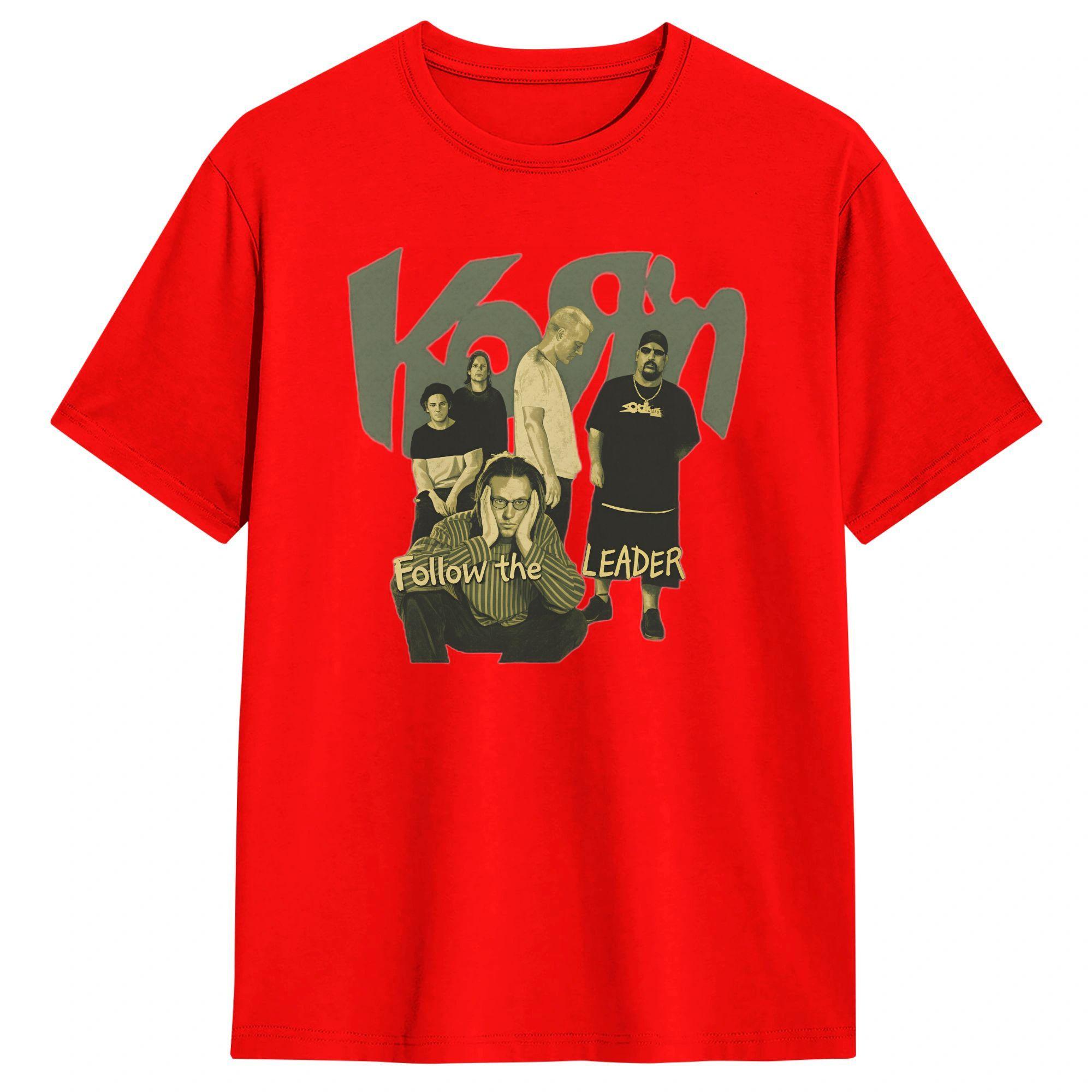 

Unisex TShirt Korn Follow the Leader Awesome Pure Cotton Tee Shirt Short Sleeve T Shirts Crewneck Clothing Graphic Printed S