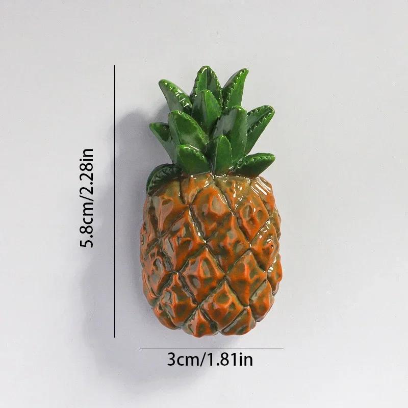 Creative Fridge Magnet Decor 3D Cute Cartoon Fruit Message Board Refrigerator Magnet Sticker for Kids Toy Gift Home Decoration