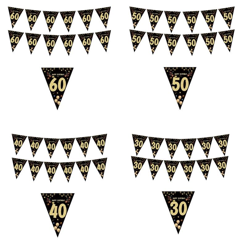 30 /40/ 50 /60 Year Happy Birthday Banner Adult Birthday Anniversary Backdrop Decoration for Birthday Party Background