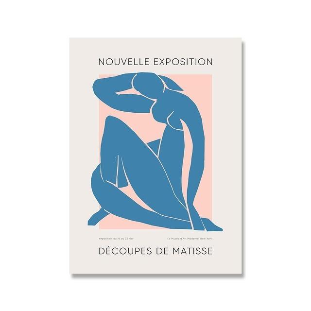 Solid Wood Frame Matisse Nouvelle Canvas Painting William Morris Exhibition Museum Posters and Prints Abstract Wall Art Pictures for Home Decor