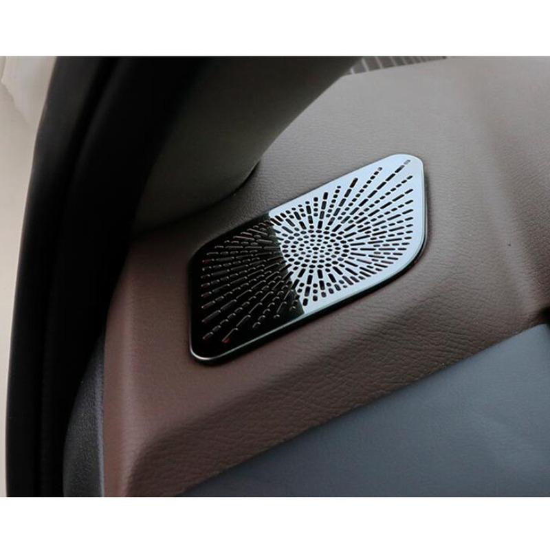 Stainless Steel Car Front Tweeter Audio Speaker Cover Trim Frame Sticker Auto For Nissan X-trail Xtrail Rogue