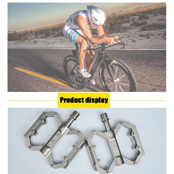 TiTo Titanium Ultralight Pedal Bicycle Pedal Titanium Alloy Axis Bike Pedals  MTB Cycling Titanium Bike 1 Pair Titanium Pedal